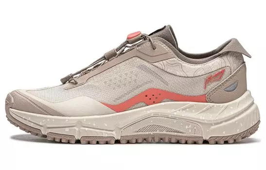 Кроссовки для походов Yijie Lite V3 женские с низким верхом, овсяно-серые/светло-коричневые с глазурью Lining