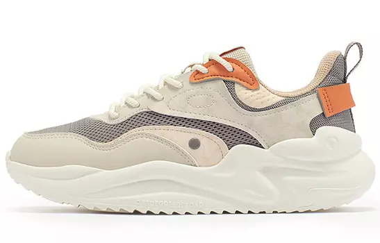 Кроссовки для повседневной носки, женская, с низким верхом, цинк, железо, зола/овсяное молоко 361°