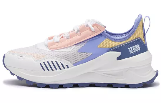 Кроссовки для повседневной носки женские с низким верхом вязаные белый/ирисовые 361°