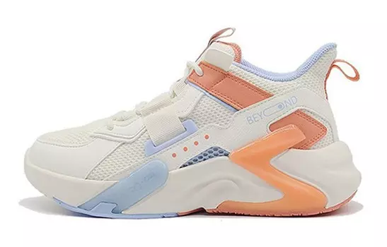 Кроссовки для повседневной носки женские с высоким берцем Feather White/Conch Red 361°