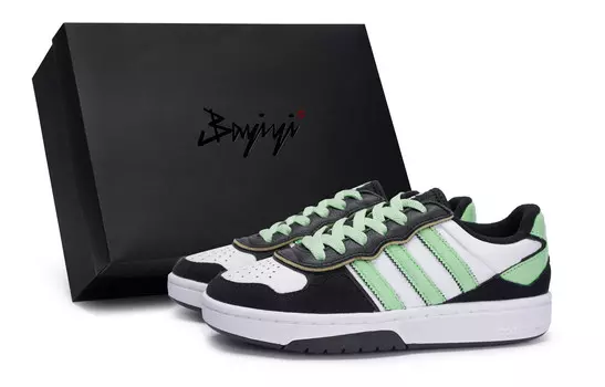 Кроссовки для скейтборда Courtic унисекс с низким верхом, белый/зеленый Adidas Originals