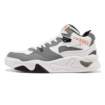 Кроссовки для скейтборда мужские, среднего размера, белый/графитово-серый 361°