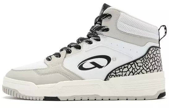 Кроссовки для скейтборда Qi Cheng 4.0 мужские с высоким верхом белого/цвета Float Stone Qiaodan, цвет white/pumice color