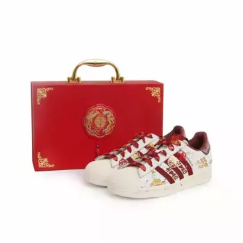 Кроссовки для скейтборда Superstar, унисекс, низкие, золотистые Adidas Originals, красный