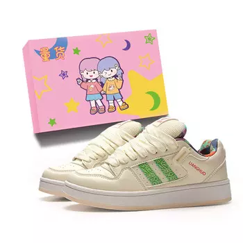 Кроссовки для скейтборда унисекс низкие бежевый Lianghuo