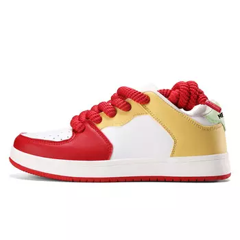 Кроссовки для скейтборда унисекс с низким верхом белого цвета Medd, белый/красный