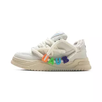 Кроссовки для скейтборда унисекс с низким верхом белого цвета Buab, цвет Beige (Sneakers Size for Purchase)