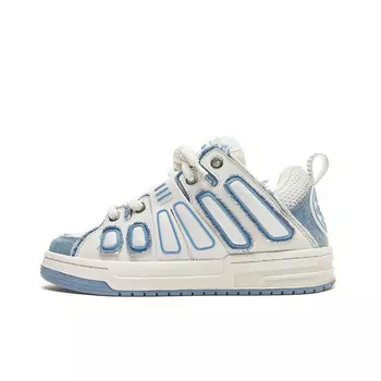 Кроссовки для скейтборда унисекс с низким верхом белого цвета Imarse, светло-голубой