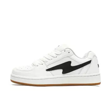 Кроссовки для скейтборда унисекс с низким верхом белого цвета Abcylm, белый/черный