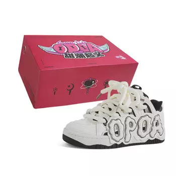 Кроссовки для скейтборда унисекс с низким верхом белого цвета Opoa, белый/черный