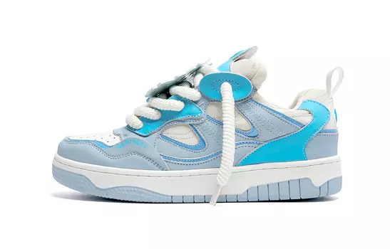 Кроссовки для скейтборда унисекс с низким верхом белого цвета Mr.Pesin, синий