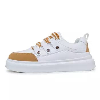 Кроссовки для скейтборда унисекс с низким верхом желто-белый Fm