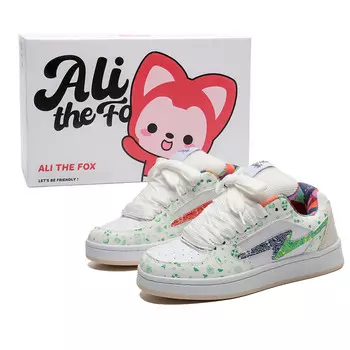 Кроссовки для скейтборда унисекс с низким верхом белого цвета Ali The Fox, цвет Paisley