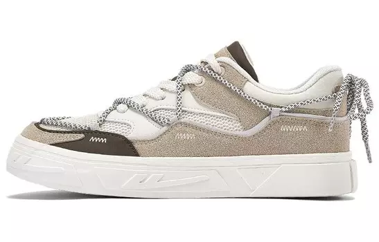 Кроссовки для скейтборда унисекс с низким верхом бежевый/хаки Warrior