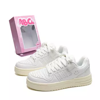 Кроссовки для скейтборда унисекс с низким верхом белого цвета Abcio, белый