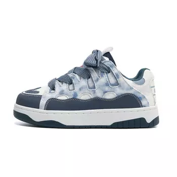Кроссовки для скейтборда унисекс с низким верхом, сине-белый, фарфоровые Abcio
