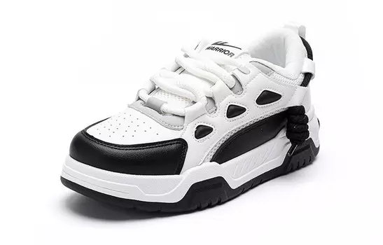 Кроссовки для скейтборда унисекс с низким верхом черного цвета Warrior