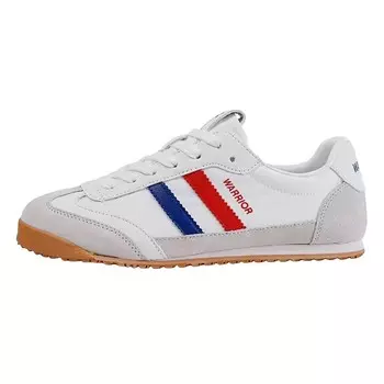 Кроссовки для скейтборда унисекс с низким верхом белый/синий красный Warrior