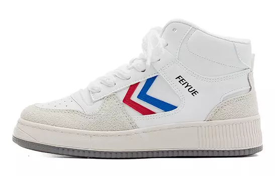 Кроссовки для скейтборда унисекс с высоким берцем красного/синего цвета Feiyue