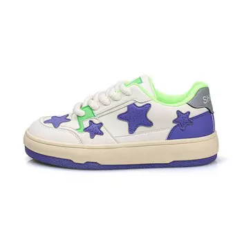 Кроссовки для скейтборда женские низкие, белый и синий / вишневый розовый / бежевый B10Crown