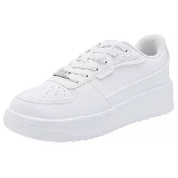 Кроссовки для скейтборда женские низкие белый/серебряный Qiaodan