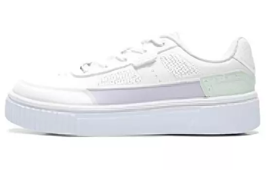 Кроссовки для скейтборда женские низкие белый / утренние фиолетовый Qiaodan