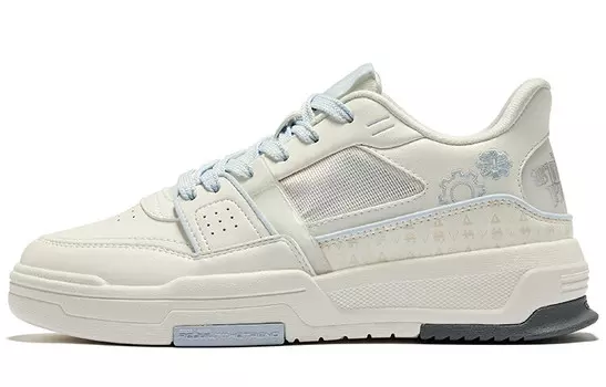 Кроссовки для скейтборда женские низкие микрокристаллические белый/голубой кубики льда Erke