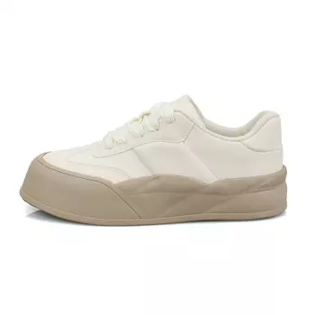 Кроссовки для скейтборда женские низкие молочно-белый/абрикосового цвета B10Crown