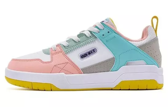 Кроссовки для скейтборда женские низкие White / Jade Green / Serenity Blue Qiaodan