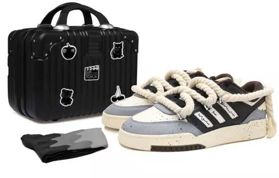 Кроссовки Adidas Originals Drop Step Series Skateboard Shoes Unisex Low-Top Black White Gray