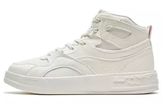 Кроссовки для скейтбординга Alfalfa White женские с высоким берцем белого цвета Xtep