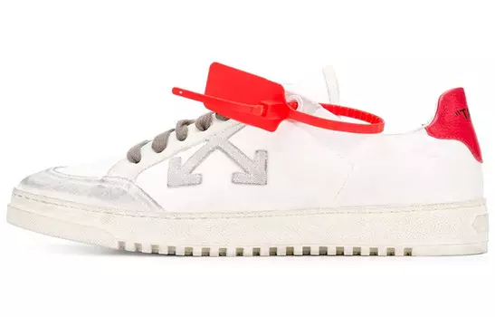 Кроссовки для скейтбординга Arrow мужские с низким верхом белые/красные Off-White