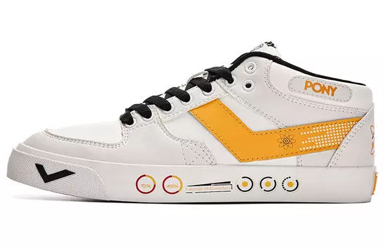 Кроссовки для скейтбординга Atop унисекс с низким верхом бежево-серые Pony