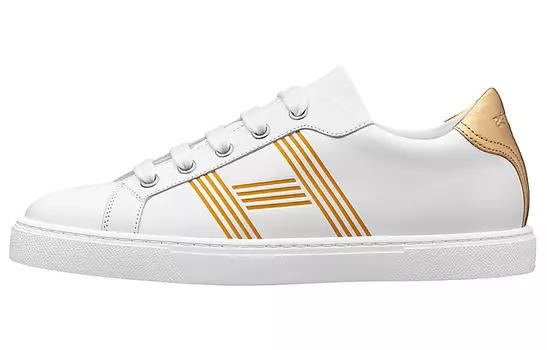 Кроссовки для скейтбординга Avantage женские с низким верхом, белые/золотые Hermes