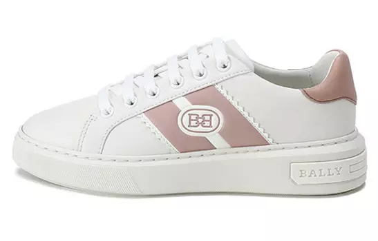 Кроссовки для скейтбординга B-Chain женские с низким верхом, белые, с розовым хвостом Bally