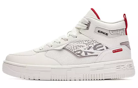 Кроссовки для скейтбординга Battery Panda мужские, среднего размера, белые/красные Erke