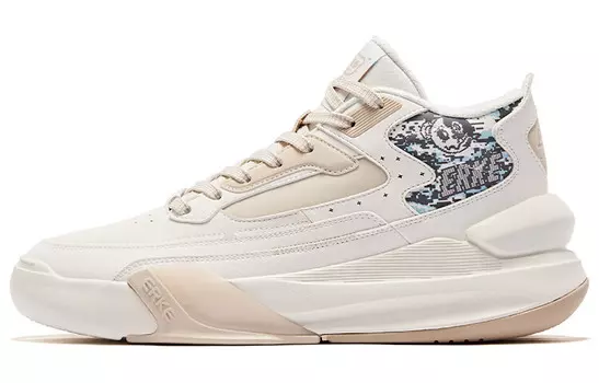 Кроссовки для скейтбординга Battery Panda мужские, средние, микрокристаллические, белые, теплые, льняные Erke