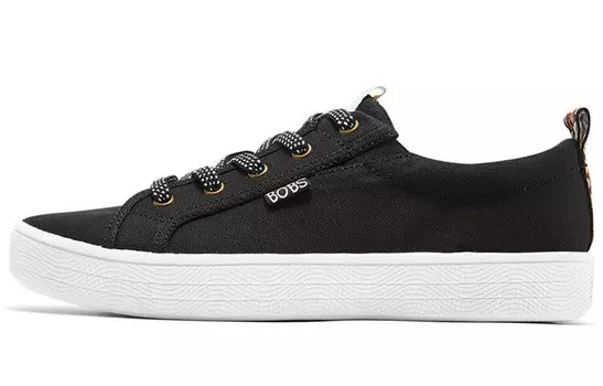 Кроссовки для скейтбординга Bobs женские низкие черные/белые Skechers