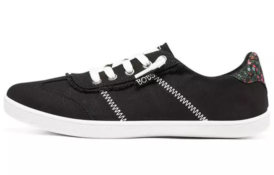 Кроссовки для скейтбординга Bobs женские низкие черные/белые Skechers