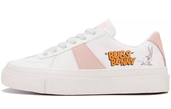 Кроссовки для скейтбординга Bugs Bunny женские, низкие, белые/розовые Starter