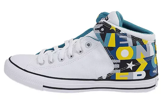 Кроссовки для скейтбординга Chuck Taylor All Star унисекс, средний верх, белые/синие/черные Converse