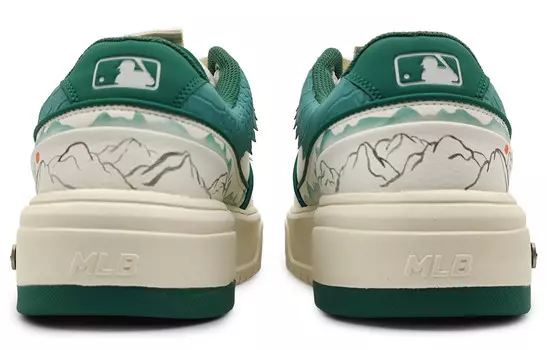 Кроссовки для скейтбординга Chunky Liner, унисекс, низкие, бежевые/голубые Mlb