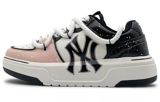 Кроссовки для скейтбординга Chunky Liner, унисекс, низкие, черные, розовые Mlb