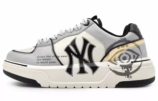 Кроссовки для скейтбординга Chunky Liner, унисекс, низкие, бежевые/желтые/серые Mlb