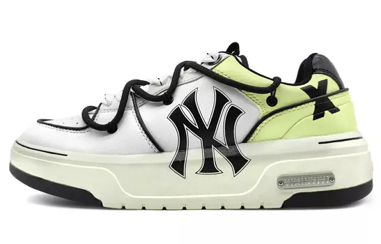 Кроссовки для скейтбординга Chunky Liner унисекс с низким верхом, белые/черные/зеленые Mlb