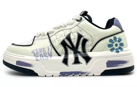 Кроссовки для скейтбординга Chunky Liner унисекс с низким верхом фиолетово-черные Mlb