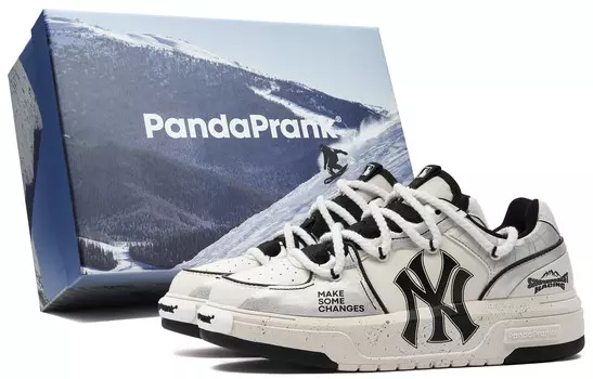 Кроссовки для скейтбординга Chunky Liner унисекс с низким верхом, черные/рисовые/теневые Mlb