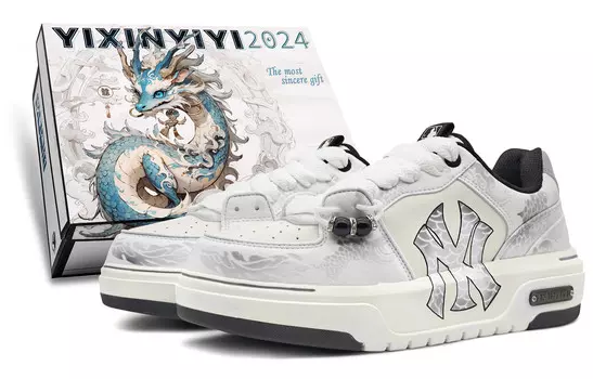 Кроссовки для скейтбординга Chunky Liner унисекс с низким верхом белого цвета Mlb