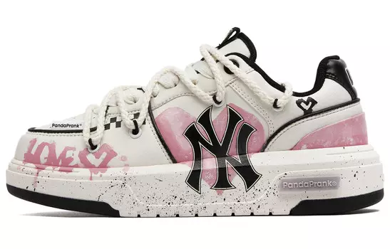 Кроссовки для скейтбординга Chunky Liner унисекс с низким верхом розового/белого цвета Mlb