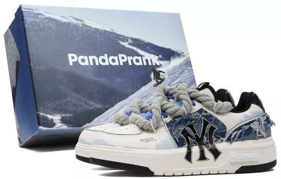 Кроссовки для скейтбординга Chunky Liner унисекс с низким верхом серого/синего цвета Mlb